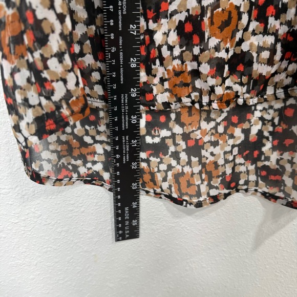 Lane Bryant Sleeveless Sheer Print Button Up Blouse Top Plus Size 24 - Picture 5 of 8